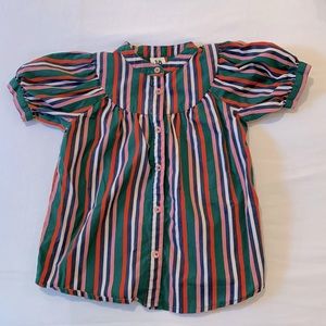 Stem Baby- Evergreen party stripe shirt dress